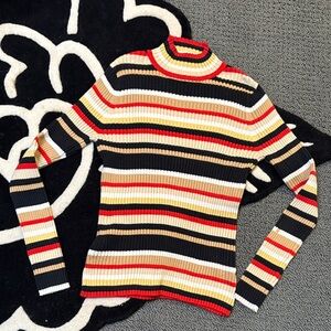 Pierre Cardin Multicolor Striped Turtleneck Sweater